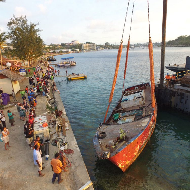 Salvage of MV Paajev after Cyclone Pam