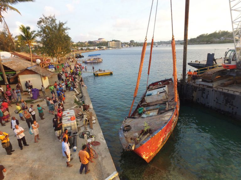 Salvage of MV Paajev after Cyclone Pam