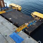Tropical Agency Ltd and Knightsbridge Investments put together a barge-mounted access ladder and walkway to support Royal Caribbean Lines (RCL) cruise ship calls of Ovation of the Seas.
